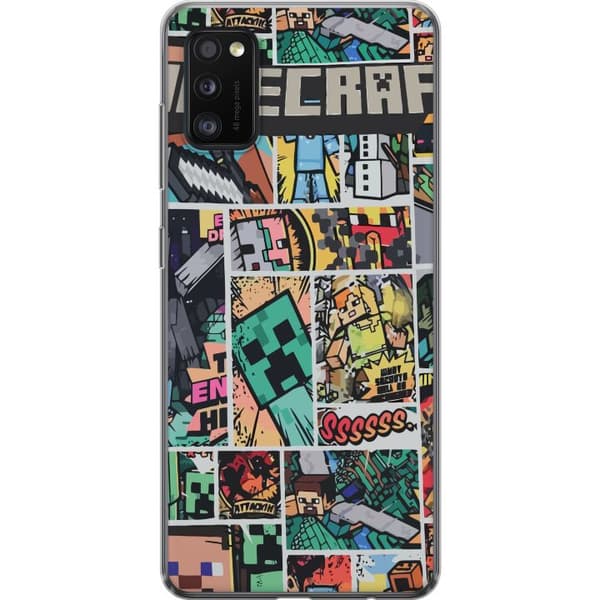 Samsung Galaxy A41 Läpinäkyvä kuori Minecraft Taide