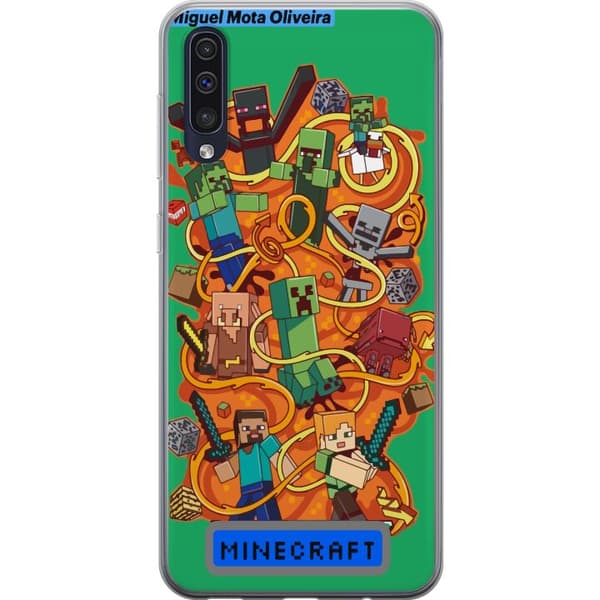 Samsung Galaxy A50 Läpinäkyvä kuori Minecraft
