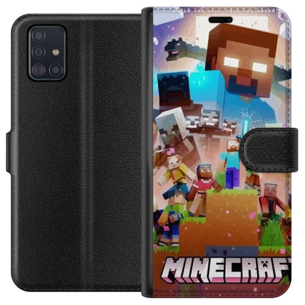 Samsung Galaxy A51 Lompakkokotelo Minecraft