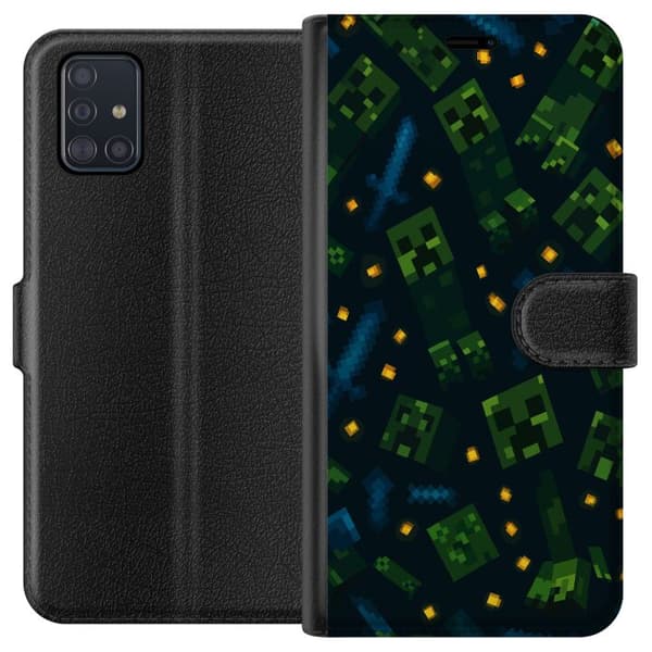 Samsung Galaxy A51 Lompakkokotelo Minecraft Dungeons Mob