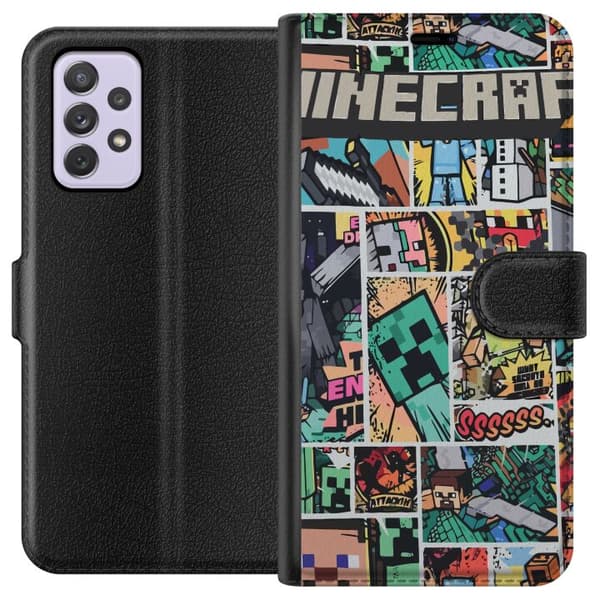 Samsung Galaxy A52s 5G Tegnebogsetui Minecraft Kunst