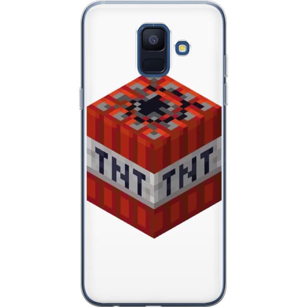 Samsung Galaxy A6 (2018) Läpinäkyvä kuori Minecraft TNT