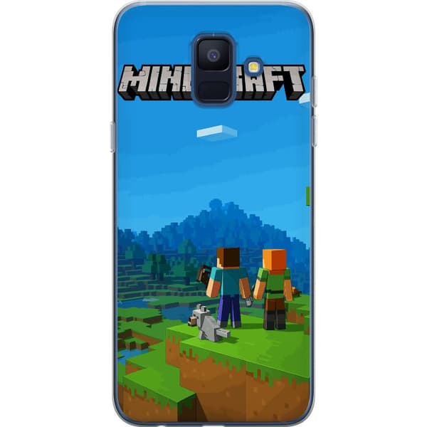 Samsung Galaxy A6 (2018) Gjennomsiktig deksel Minecraft Key Art