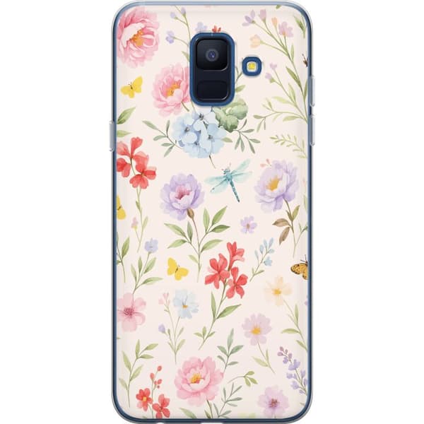 Samsung Galaxy A6 (2018) Gennemsigtig cover Blomster