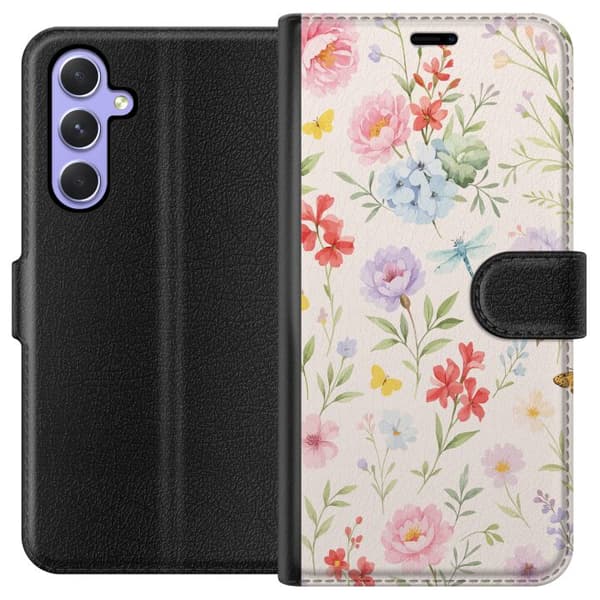 Samsung Galaxy A54 Tegnebogsetui Blomster