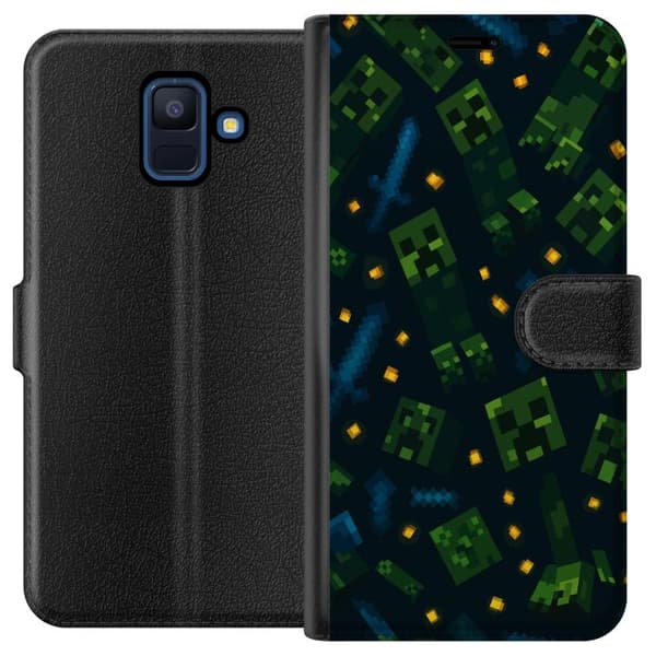 Samsung Galaxy A6 (2018) Lompakkokotelo Minecraft Dungeons Mob
