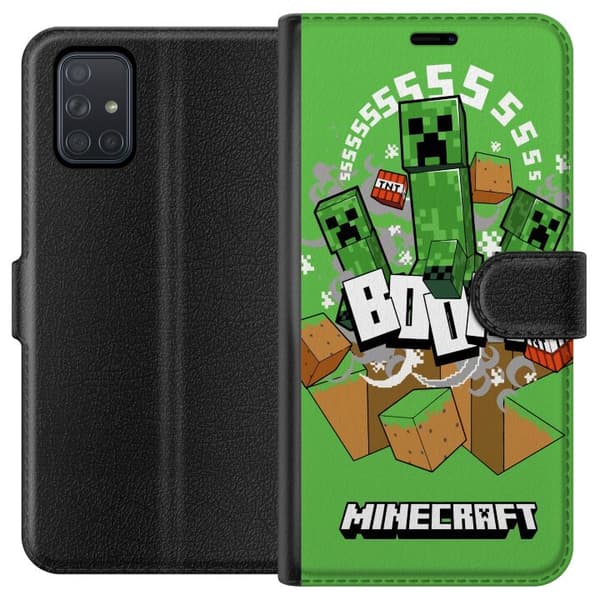 Samsung Galaxy A71 Plånboksfodral Minecraft Boom