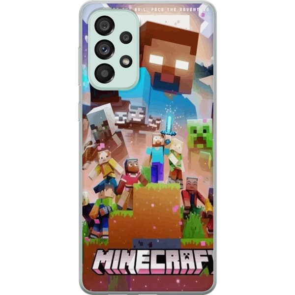 Samsung Galaxy A73 5G Läpinäkyvä kuori Minecraft