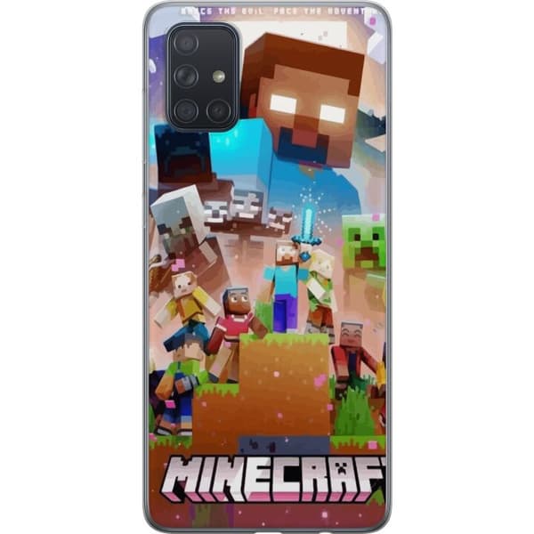Samsung Galaxy A71 Gennemsigtig cover Minecraft