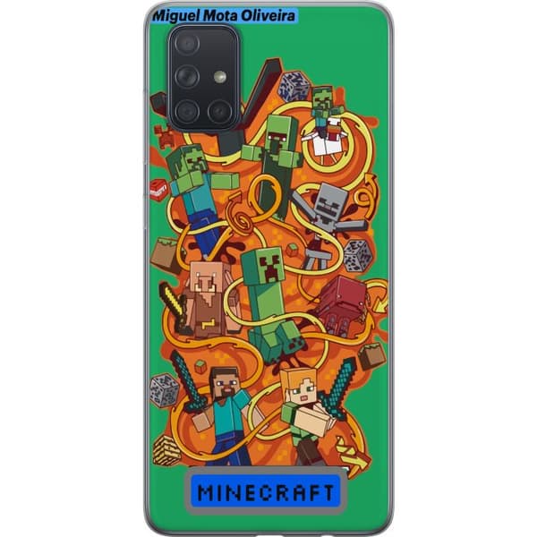 Samsung Galaxy A71 Genomskinligt Skal Minecraft