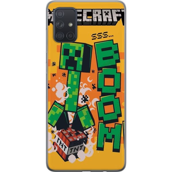 Samsung Galaxy A71 Gennemsigtig cover Minecraft Boom