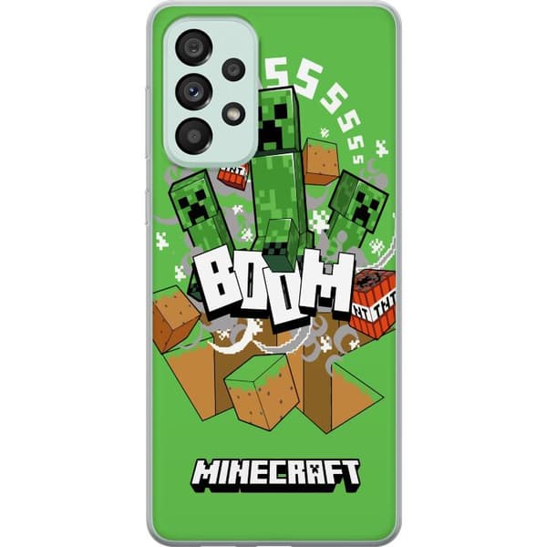 Samsung Galaxy A73 5G Genomskinligt Skal Minecraft Boom