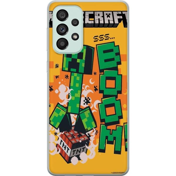 Samsung Galaxy A73 5G Gennemsigtig cover Minecraft Boom