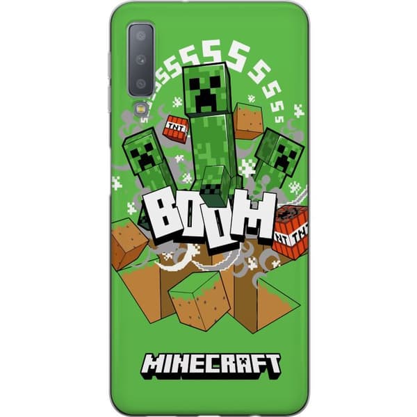 Samsung Galaxy A7 (2018) Gjennomsiktig deksel Minecraft Boom