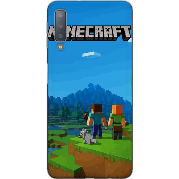 Samsung Galaxy A7 (2018) Läpinäkyvä kuori Minecraft Key Art