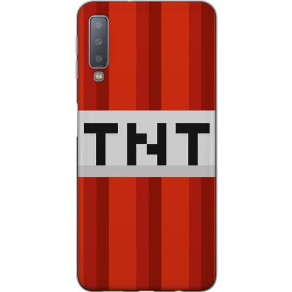 Samsung Galaxy A7 (2018) Gennemsigtig cover Minecraft TNT