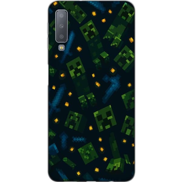 Samsung Galaxy A7 (2018) Gennemsigtig cover Minecraft Dungeons Mob