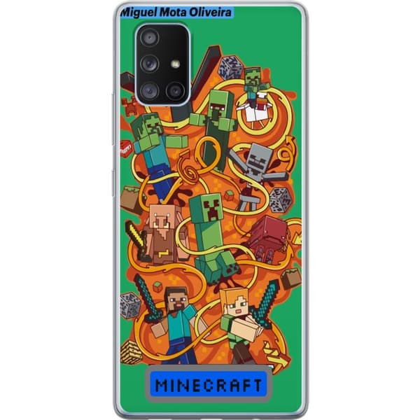 Samsung Galaxy A71 5G Läpinäkyvä kuori Minecraft