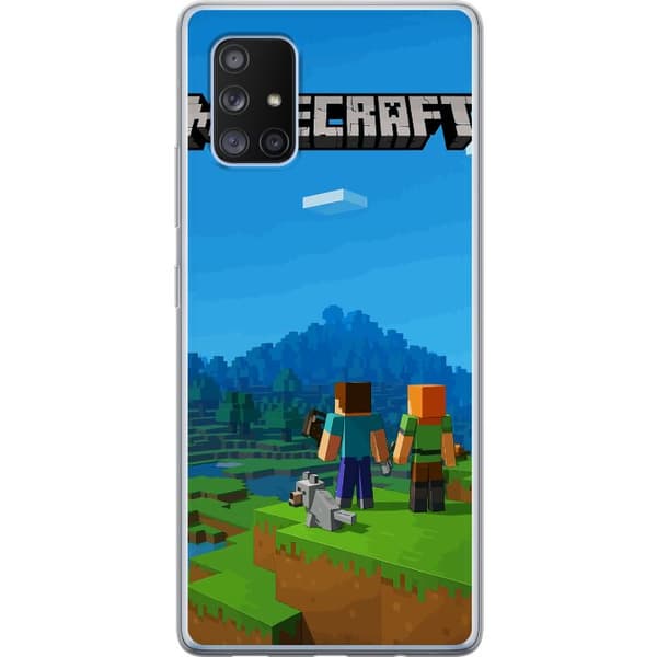 Samsung Galaxy A71 5G Läpinäkyvä kuori Minecraft Key Art