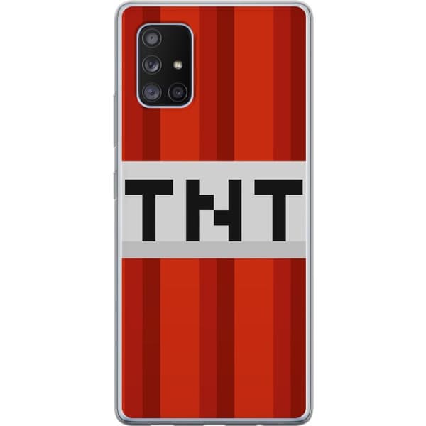 Samsung Galaxy A71 5G Läpinäkyvä kuori Minecraft TNT