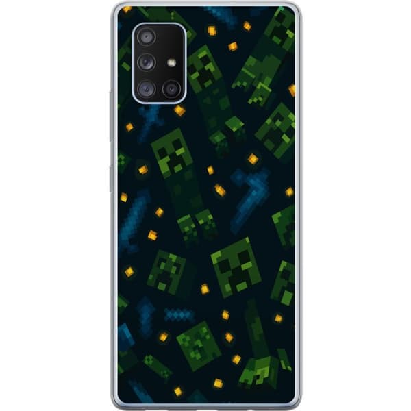 Samsung Galaxy A71 5G Läpinäkyvä kuori Minecraft Dungeons Mob