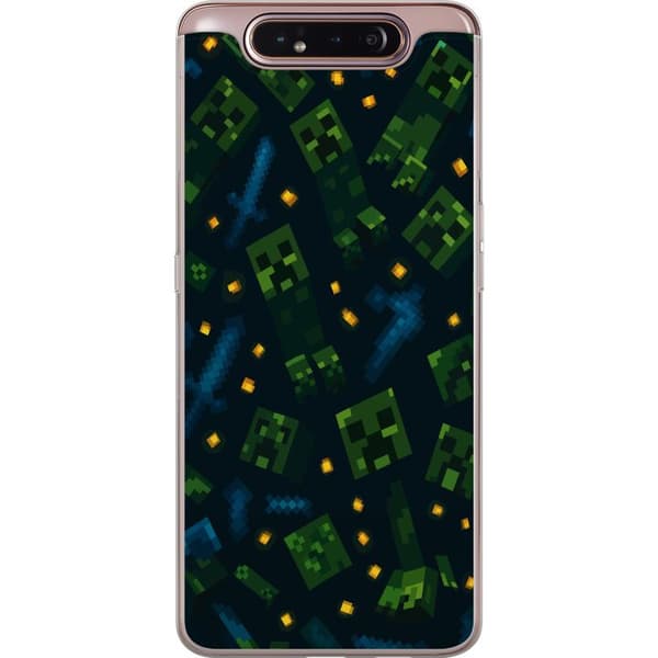 Samsung Galaxy A80 Genomskinligt Skal Minecraft Dungeons Mob