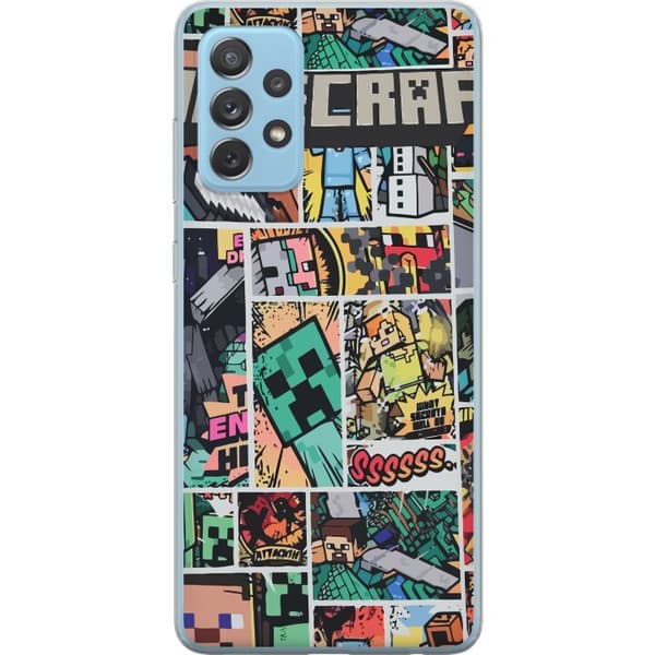 Samsung Galaxy A72 5G Genomskinligt Skal Minecraft Art
