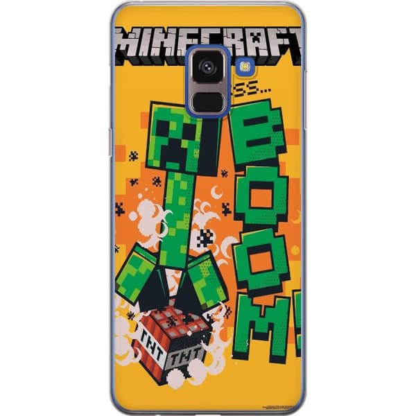 Samsung Galaxy A8 (2018) Läpinäkyvä kuori Minecraft Boom