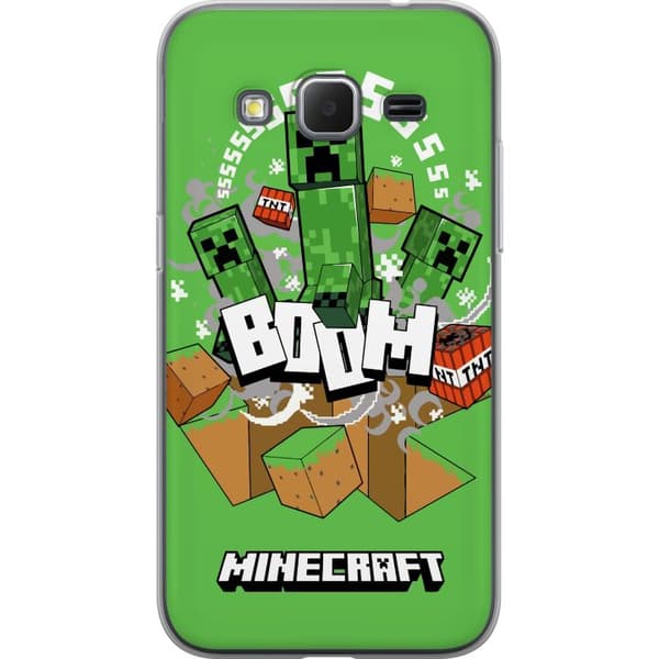 Samsung Galaxy Core Prime Gjennomsiktig deksel Minecraft Boom