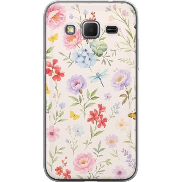 Samsung Galaxy Core Prime Gjennomsiktig deksel Blomster