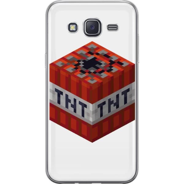 Samsung Galaxy J5 Läpinäkyvä kuori Minecraft TNT