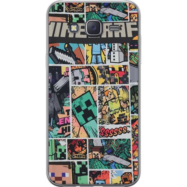 Samsung Galaxy J5 Läpinäkyvä kuori Minecraft Taide