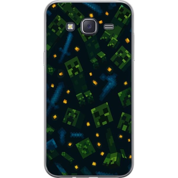 Samsung Galaxy J5 Läpinäkyvä kuori Minecraft Dungeons Mob