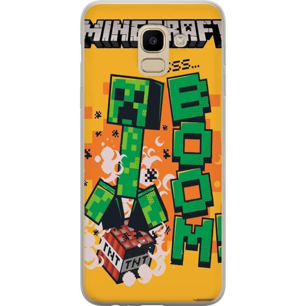 Samsung Galaxy J6 Läpinäkyvä kuori Minecraft Boom