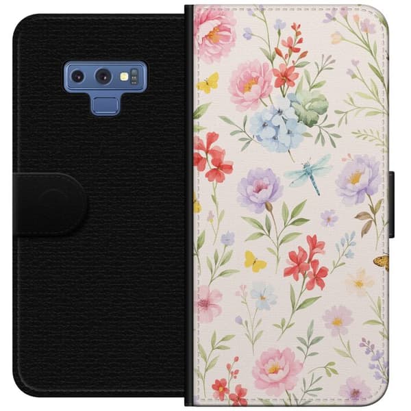 Samsung Galaxy Note9 Tegnebogsetui Blomster