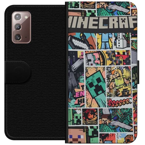 Samsung Galaxy Note20 Tegnebogsetui Minecraft Kunst