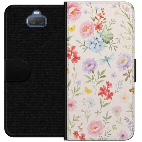 Sony Xperia 10 Lommeboketui Blomster