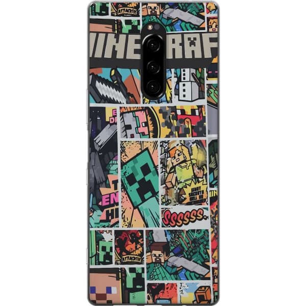 Sony Xperia 1 Läpinäkyvä kuori Minecraft Taide