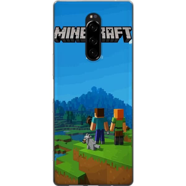 Sony Xperia 1 Genomskinligt Skal Minecraft Key Art