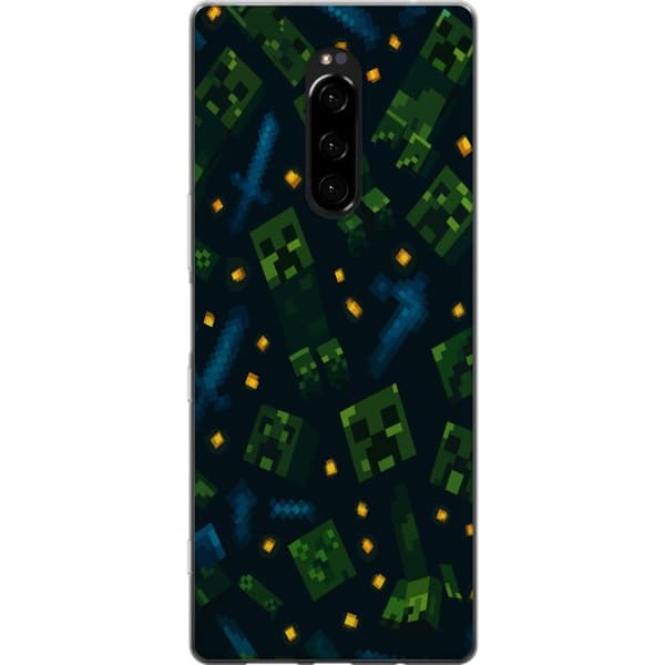 Sony Xperia 1 Läpinäkyvä kuori Minecraft Dungeons Mob