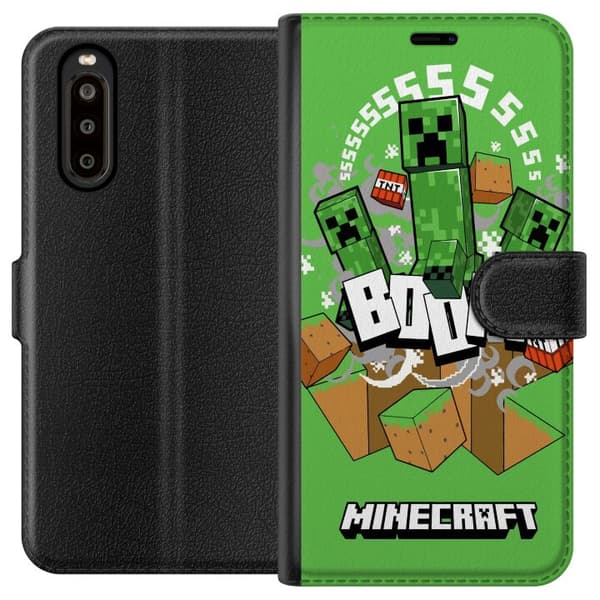 Sony Xperia 10 II Lompakkokotelo Minecraft Boom