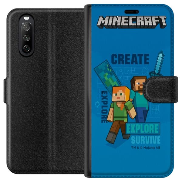 Sony Xperia 10 III Tegnebogsetui Minecraft Huler