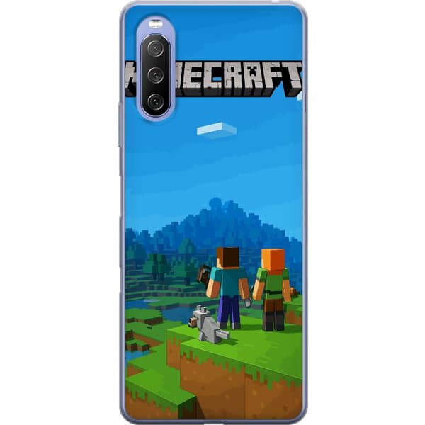 Sony Xperia 10 III Genomskinligt Skal Minecraft Key Art