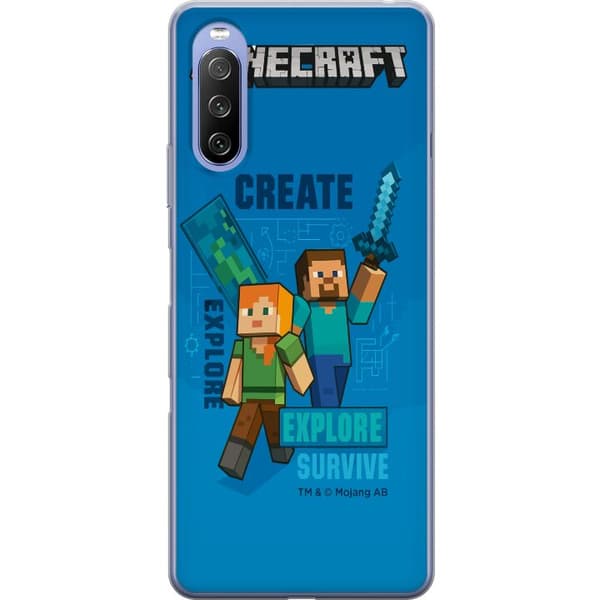 Sony Xperia 10 III Gjennomsiktig deksel Minecraft Grotter