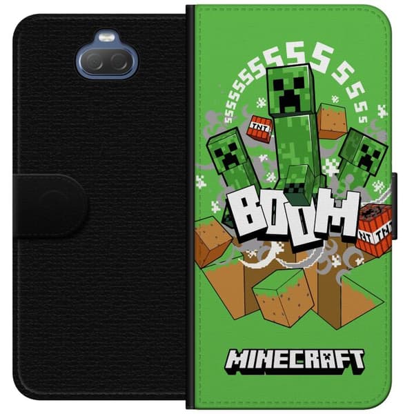 Sony Xperia 10 Lompakkokotelo Minecraft Boom