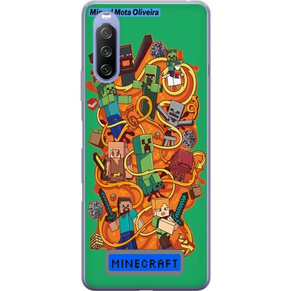 Sony Xperia 10 III Lite Läpinäkyvä kuori Minecraft
