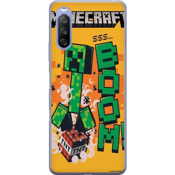 Sony Xperia 10 III Lite Läpinäkyvä kuori Minecraft Boom