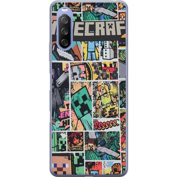 Sony Xperia 10 III Lite Läpinäkyvä kuori Minecraft Taide
