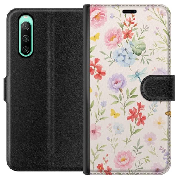 Sony Xperia 10 IV Lompakkokotelo Kukat