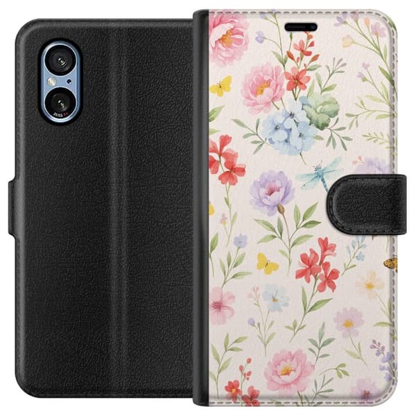 Sony Xperia 10 VI Lompakkokotelo Kukat